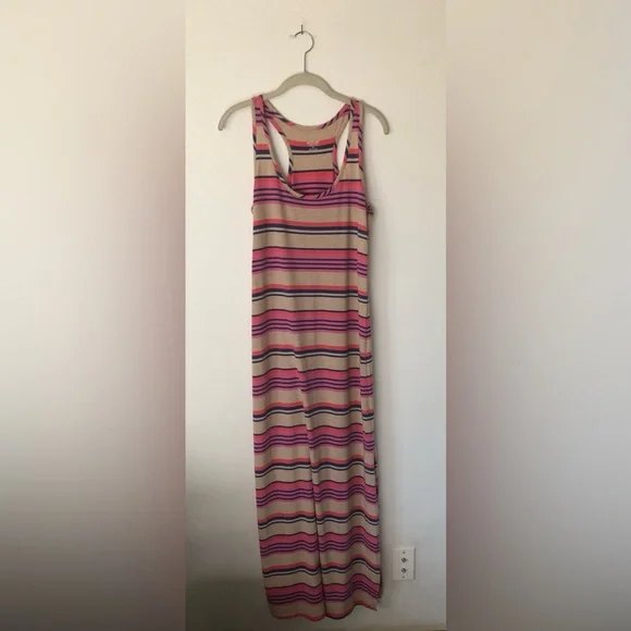 Striped Racerback Jersey Dress - Picture 1 of 5